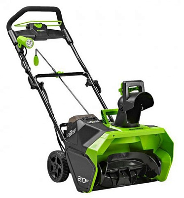 Аккумуляторная снегоуборочная машина GreenWorks GD40ST 40В (АКБ +ЗУ в комплекте)
