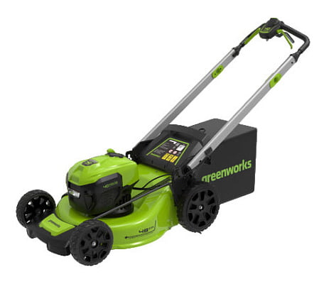 Аккумуляторная газонокосилка Greenworks GD40LM48SPK4 40В (в комплекте АКБ + ЗУ)